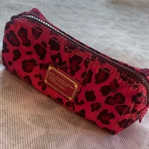 Adorable Leopard Print Quilted Marc Jacobs cosmetic bag